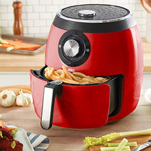 Load image into Gallery viewer, Dash DFAF455GBRD01 Deluxe Electric Air Fryer + Oven Cooker with Temperature Control, Non-stick Fry Basket, Recipe Guide + Auto Shut off Feature, 1700-Watt, 6 Quart, 6qt, Red
