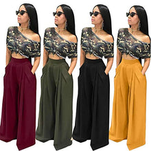 Load image into Gallery viewer, NRTHYE Wide Leg Pants for Women Stretchy High Rised Palazzo Pants Loose Sweatpants Trousers
