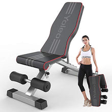Load image into Gallery viewer, Yoleo Commercial Weight Bench, Adjustable/Foldable Strength Training Bench, Utility Incline/Decline Bench for Full Body Workout - Fast Folding
