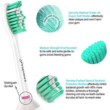 Load image into Gallery viewer, Toptheway Replacement Brush Heads for Sonicare E-Series Essence Xtreme Elite Advance and CleanCare Screw-On Toothbrush Handles HX7022/66, 6 Pack
