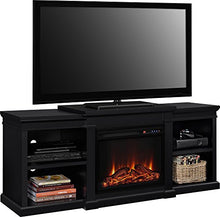 Load image into Gallery viewer, Ameriwood Home Manchester Electric Fireplace TV Stand for TVs up to 70", Black
