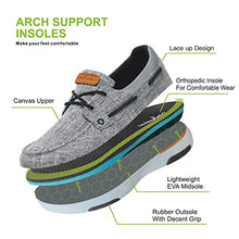 Load image into Gallery viewer, Mens Orthopedic Boat Shoes,Best Arch Support Shoes for Plantar Fasciitis,Comfortable Walking Fashion Sneakers for High Arch Fit, Pain, Comfort,Orthotics Casual Slip On Deck Loafers for Flat Foot,Comfy
