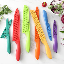 Load image into Gallery viewer, Mogaguo 14 Piece Rainbow Professional kitchen knife Set, Sharp Knife Set for Cutting Meat, Kitchen Knife Set with Sheath Covers
