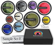 Load image into Gallery viewer, Eye Candy Pigments Variety Mica Pigment Powder Set E - Mica Powder Epoxy Resin Art - Woodworking - Cosmetic Grade Mica Powder - Bath Bombs - Pigment Powder Variety Pack - 50g - Non-Toxic - Skin Safe
