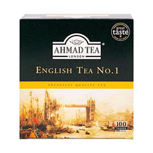 Load image into Gallery viewer, Ahmad Tea Black Tea, English Tea No.1 Teabags, 100 ct - Caffeinated and Sugar-Free
