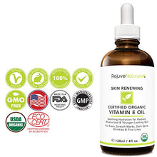 Load image into Gallery viewer, Vitamin E Oil - 100% All Natural &amp; USDA Organic (LARGE 4oz Bottle) Visibly Reduce the Look of Scars, Stretch Marks, Dark Spots &amp; Wrinkles for Hydrated &amp; Youthful Skin. Face &amp; Body Moisturizer
