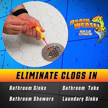 Load image into Gallery viewer, FlexiSnake Drain Weasel Sink Snake Cleaner - 18 inch - Drain Hair Clog Remover Tool with Rotating Handle &amp; 5 Wand Refills - Thin, Flexible, Easy to Use on Most Drains &amp; Grates - Made in USA - (5-Pack)
