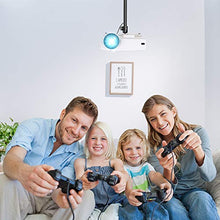 Load image into Gallery viewer, AuKing Mini Projector 2022 Upgraded Portable Video-Projector,55000 Hours Multimedia Home Theater Movie Projector,Compatible with Full HD 1080P HDMI,VGA,USB,AV,Laptop,Smartphone
