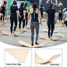 Load image into Gallery viewer, Wooden Wobble Balance Board, Gentle Monster 35 Inch Rocker Board Natural Wood, Kids Toddler Open Ended Learning Toy , Yoga Curvy Board for Classroom &amp; Office Adult
