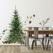 Load image into Gallery viewer, RoomMates RMK4835GM Watercolor Evergreen Christmas Tree Giant Peel and Stick Wall Decals
