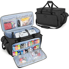 Load image into Gallery viewer, CURMIO Sewing and Embroidery Machine Carrying Case, Universal Tote Bag with Removable Cushion Pad Compatible with Brother SE600, SE630, PE535 Embroidery Machine and Accessories, Black, Bag Only
