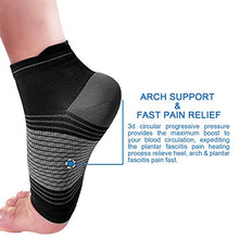 Load image into Gallery viewer, Plantar Fasciitis Compression Sleeve (6 Pairs) with Arch Foot Support for Men &amp; Women - Best Plantar Fasciitis Night Sock for Foot and Heel Pain Relief
