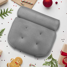 Load image into Gallery viewer, ESSORT Bathtub Pillow, Large Spa 3D Air Mesh Bath Pillow, Luxury Comfortable Soft Bath Cushion Headrest, for Head Neck Shoulder Support Backrest, Fits Any Size of Tubs, Jacuzzi (Gray)

