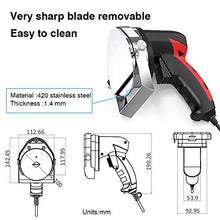 Load image into Gallery viewer, CARIHOME Electric Kebab Knife, Professional Turkish Kebab Knife, 80W Stainless Steel Slicer Machine For Cutting , Adjustable Thickness, Ideal for Cold Cuts, Hard Cheese, Vegetables &amp; Bread (AMZ003KIN0176-a)
