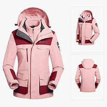 Load image into Gallery viewer, ANKIKI Women's Snowboard Ski Jackets 3 in 1 Winter Waterproof Snow Coat Warm Hooded Parka with Detachable Liner,Orange,XXL
