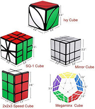 Load image into Gallery viewer, Tresbro Speed Cube Set of 5 Pack - Mirror Cube, Megaminx, 2x2x3 Cuboid Cube, Ivy Skew Cube, SQ-1 Cube, Magic Cube Bundle Puzzle Toys for Kids and Adults
