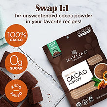 Load image into Gallery viewer, Navitas Organics Cacao Powder, 24 oz. Bag, 45 Servings — Organic, Non-GMO, Fair Trade, Gluten-Free
