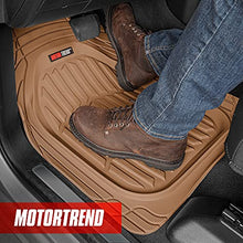 Load image into Gallery viewer, Motor Trend 923-BG Beige FlexTough Contour Liners-Deep Dish Heavy Duty Rubber Floor Mats for Car SUV Truck &amp; Van-All Weather Protection Trim to Fit Most Vehicles(Tan Beige)
