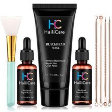Load image into Gallery viewer, Blackhead Remover Mask with Pores Extract Shrink Essence Acne Blackhead Extractor Tool Set, AFDEAL Peel off Blackheads Masks Purifying Black Facial Masks for Face and Nose for Both Men and Women
