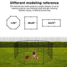 Load image into Gallery viewer, BestPet 24 Tall Foldable Dog Playpen Crate Fence Pet Kennel Play Pen Exercise Cage 8 Panel Black
