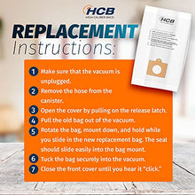 Load image into Gallery viewer, 12 Premium Replacement Vacuum Bags Fits Kenmore Canister C/Q 50555, 50557, 50558 &amp; Panasonic Type C-5 (Text)
