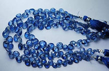 Load image into Gallery viewer, GEMS-WORLD Beads Gemstone 8"Strand,Finest Quality,Natural Blue KYANITE Faceted Heart,5-8mm
