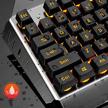 Load image into Gallery viewer, Rechargeable Keyboard and Mouse,Suspended Keycap Mechanical Feel Metal Panel Gaming Keyboard Mouse Combo,3800mAh Large Capacity Lithium Battery,Anti-ghosting (Black)
