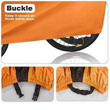 Load image into Gallery viewer, Puroma Bike Cover Outdoor Waterproof Bicycle Covers Rain Sun UV Dust Wind Proof with Lock Hole for Mountain Road Electric Bike, XL (Orange &amp; Black)

