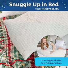 Load image into Gallery viewer, Snuggle-Pedic Full Body Pillow + Zippered Bamboo Body Pillow Protector
