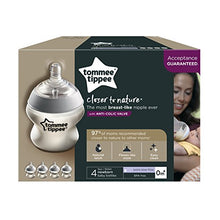 Load image into Gallery viewer, Tommee Tippee Closer to Nature Baby Bottle, Anti-Colic, Breast-like Nipple, BPA-Free - Extra Slow Flow, 5 Ounce (4 Count), Translucent (522568)
