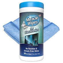 Load image into Gallery viewer, MiracleWipes for Electronics Cleaning - Screen Wipes Designed for TV, Phones, Monitors and More - (30 Count)
