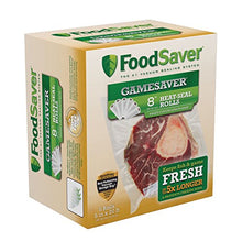Load image into Gallery viewer, FoodSaver GameSaver 8" x 20' Vacuum Seal Long Roll with BPA-Free Multilayer Construction, 6 Pack

