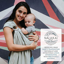 Load image into Gallery viewer, Nalakai Luxury Ring Sling Baby Carrier – Extra-Soft Bamboo and Linen Fabric - Lightweight Plus Size Infant Carrier Also for Newborns and Toddlers - Perfect Baby Shower Gift - Nursing Cover - Sage
