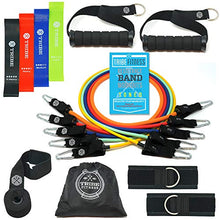 Load image into Gallery viewer, Resistance Bands Set Bundled with Loop Bands I Exercise Bands with Stackable Workout Bands, Door Anchor, Handles, Ankle Straps &amp; Advanced eBook - for Resistance Training, Gym, Yoga, Pilates and More!
