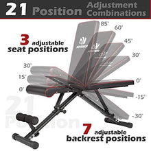 Load image into Gallery viewer, ADVENOR Weight Bench Adjustable Strength Training Incline Decline Full Body Workout Foldable Exercise Bench For Home Gym
