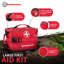Load image into Gallery viewer, Surviveware Large First Aid Kit &amp; Added Mini Kit for Trucks, Car, Camping and Outdoor Preparedness
