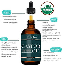 Load image into Gallery viewer, Castor Oil (2oz) + Filled Mascara Tube USDA Certified Organic, 100% Pure, Cold Pressed, Hexane Free by Live Fraiche. Stimulate Growth for Eyelashes, Eyebrows, Hair. Lash Growth Serum. Brow Treatment
