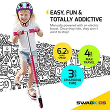 Load image into Gallery viewer, Swagtron SK1 Kick Start Electric Scooter for Kids with Extended Life Battery, ATSM Certified, Adjustable, Ages 5+, Cotton Candy Pink
