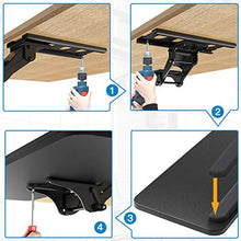 Load image into Gallery viewer, HUANUO Keyboard Tray Under Desk，360 Adjustable Ergonomic Sliding Keyboard &amp; Mouse Tray, 25" W x 9.8" D, Black
