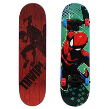 Load image into Gallery viewer, PlayWheels Ultimate Spider-Man 28" Complete Kids Trick Skateboard, Red
