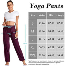 Load image into Gallery viewer, Envlon Women's Lounge Pants with Pockets Elastic Waist Stretch Running Workout Sweatpants Burgundy

