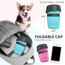 Load image into Gallery viewer, Pet Water Bottle for Dogs, dog water bottle foldable, Dog Travel Water bottle, Dog Water Dispenser, Lightweight &amp; Convenient for Travel BPA Free 18 OZ. (Blue)
