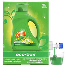 Load image into Gallery viewer, Gain Laundry Detergent Liquid Soap Eco-Box, Ultra Concentrated High Efficiency (HE), Original Scent, 96 Loads
