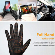 Load image into Gallery viewer, Genuine Sheepskin Leather Gloves For Women, Winter Warm Touchscreen Texting Cashmere Lined Driving Motorcycle Dress Gloves By Alepo (Black-XL)
