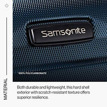 Load image into Gallery viewer, Samsonite Omni PC Hardside Expandable Luggage with Spinner Wheels, Teal, Checked-Medium 24-Inch
