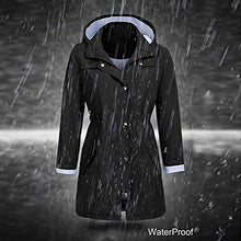 Load image into Gallery viewer, perfectCOCO Windbreaker Women's Rain Jacket Outdoor Hoodie Waterproof Windproof Hooded Coat Outwear Raincoat Black
