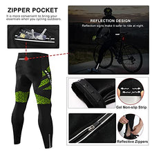 Load image into Gallery viewer, FEIXIANG Men's Thermal Cycling Pants, Winter Bike Fleece Lined Tights 4D Padded Cold Weather Outdoor Biking Bicycle Leggings (Green, XX-Large)
