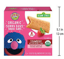 Load image into Gallery viewer, Earth's Best Organic Sesame Street Sunny Day Toddler Snack Bars with Cereal Crust, Strawberries, 8 Count Box
