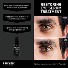 Load image into Gallery viewer, Brickell Men's Restoring Eye Serum Treatment for Men, Natural and Organic Eye Gel to Firm Wrinkles, Reduce Dark Circles, and Promote Youthful Skin, 0.65 Ounce, Unscented
