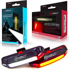 Load image into Gallery viewer, Night Provision Bike Lights Front &amp; Back USB Rechargeable LED Headlight Rear Tail Light Flasher Set Best for Road Mountain Bicycle
